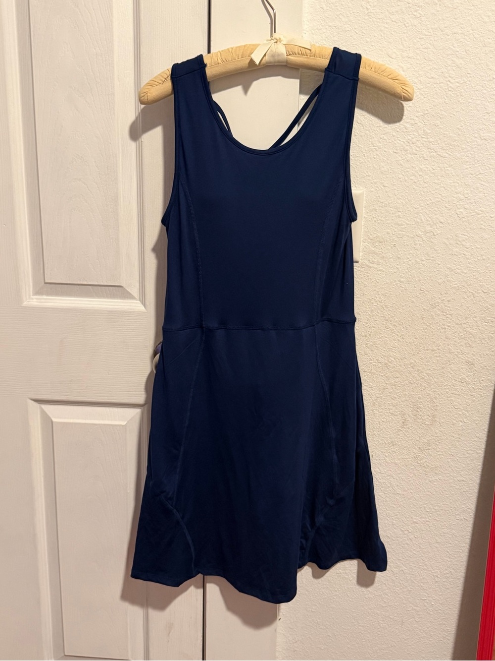 ZELOS Navy Athletic Tank Dress with Built-In Support
